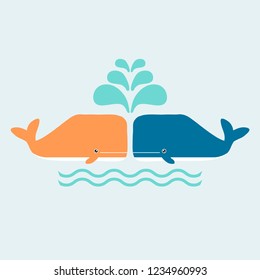 Couple Whale in love.