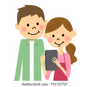 The couple who operates a tablet