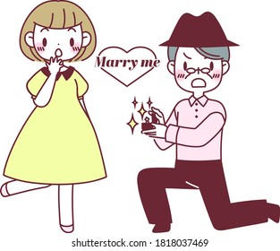 a couple who propose with a ring out