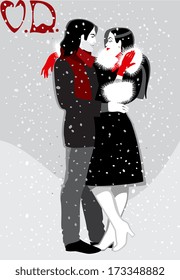 couple winter dating