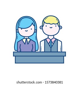 Couple of woman and man design, Relationship love romance holiday and together theme Vector illustration