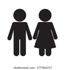 Couple of woman and man silhouette style icon design, Relationship love and romance theme Vector illustration