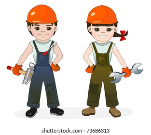 Couple of workers