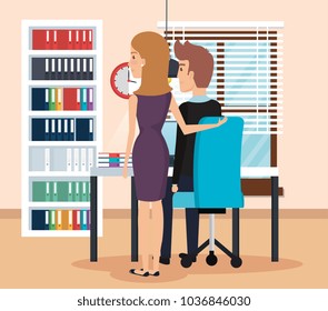 couple working in the office
