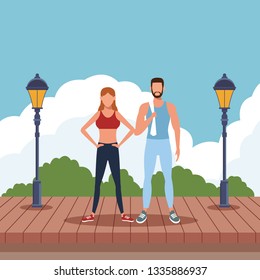 couple working out