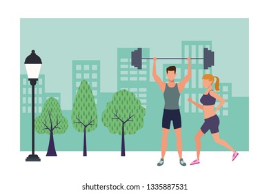 couple working out
