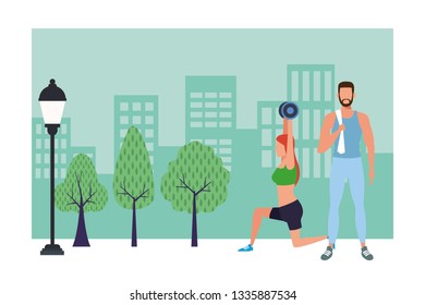 couple working out