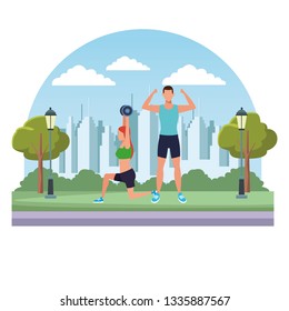 couple working out