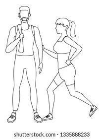 couple working out