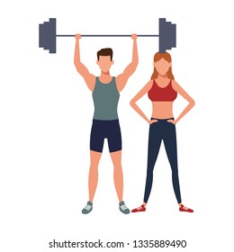couple working out