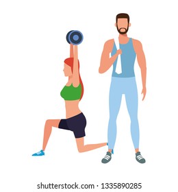 couple working out