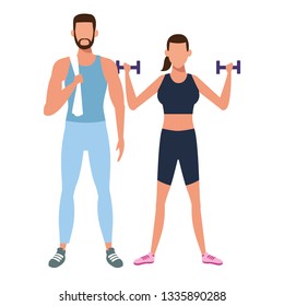 couple working out