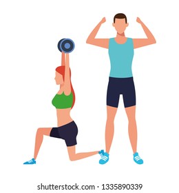 couple working out