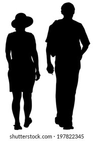 Couple of young guy and girl on white background