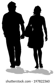 Couple of young guy and girl on white background