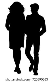 Couple of young guy and girl on white background