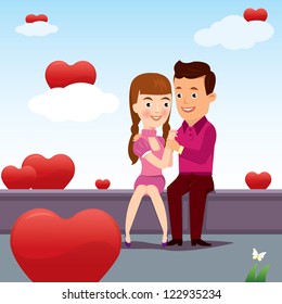 Couple of young lovers