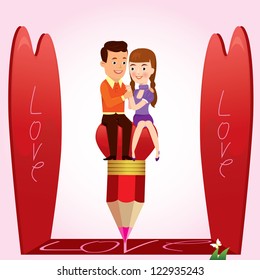 Couple of young lovers