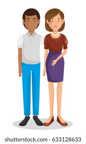 Couple of young parents
