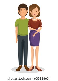 Couple of young parents