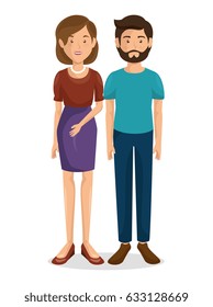 Couple of young parents