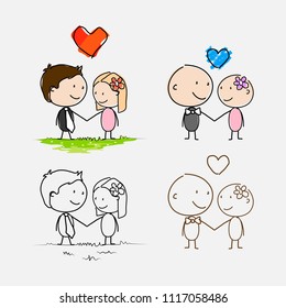 Couple Young People Holding Hands Heart Stock Vector (royalty Free 