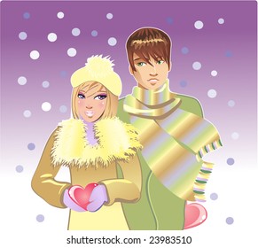 a couple of young people in love