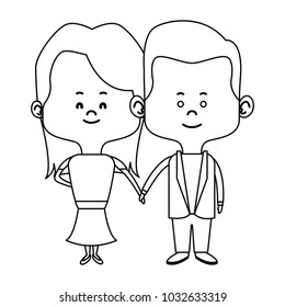 couple of young people man and woman hold hands