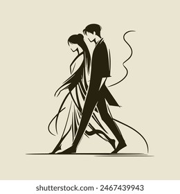Pareja, Joven, Vector, diseño, ilustración, chica