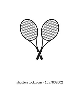 Coupled Tennis Racket Icon. Flat style vector EPS.