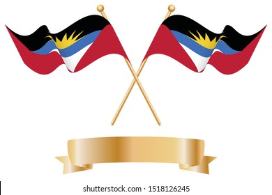 The couples Antigua and Barbuda flag for celebration