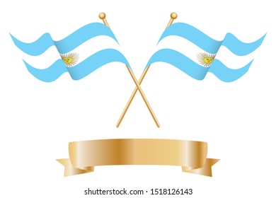 The couples Argentina flag for celebration