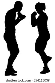 Couples athletes of fitness on white background