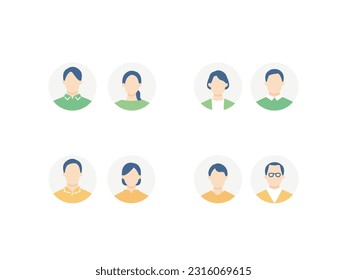 couples circle background icon set. people of all ages