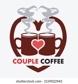 Logo del café de la pareja para diversos propósitos