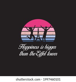 couples in the Eiffel tower Paris France t shirt vector design