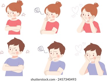 Couples, emotions, anger, love, worry, hate, anger, thoughts, longing, women, men, characters