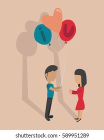 couples holding balloons