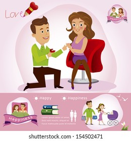 Couples infographics.vector illustration