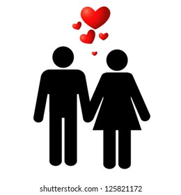 Couples Love Sign Stock Vector (Royalty Free) 125821172 | Shutterstock