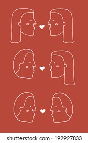 couples love vector