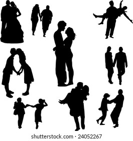 couples  in love - vector