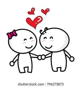 Couples of lover feeling love