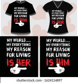 Couples Matching Valentine T-Shirts Tshirt