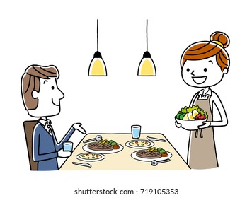 Couples: meal, dining table, dinner