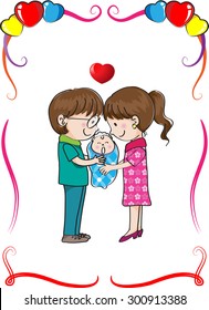 couples and newborn babies