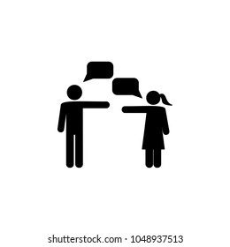 couple's quarrel icon. Element of wedding and divorce elements illustration. Premium quality graphic design icon. Signs and symbols collection icon for websites, web design on white background