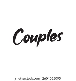 Couples text on white background.