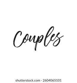 Couples text on white background.