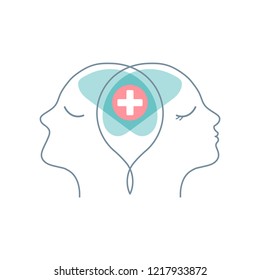 Couples therapy mental health vector